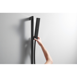 Drążek prysznicowy E Puro 90 cm z suwakiem EasySlide i wężem prysznicowym Isiflex 160cm Czarny Matowy Unica HANSGROHE 24403670