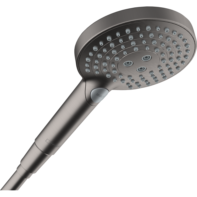 Główka prysznicowa 120 3 jet PowderRain Czarny Chrom Szczotkowany Raindance Select S HANSGROHE 26014340