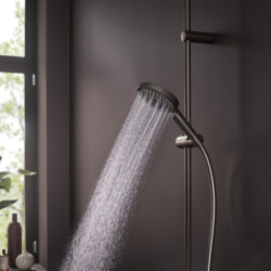 Główka prysznicowa 120 3 jet PowderRain Czarny Chrom Szczotkowany Raindance Select S HANSGROHE 26014340