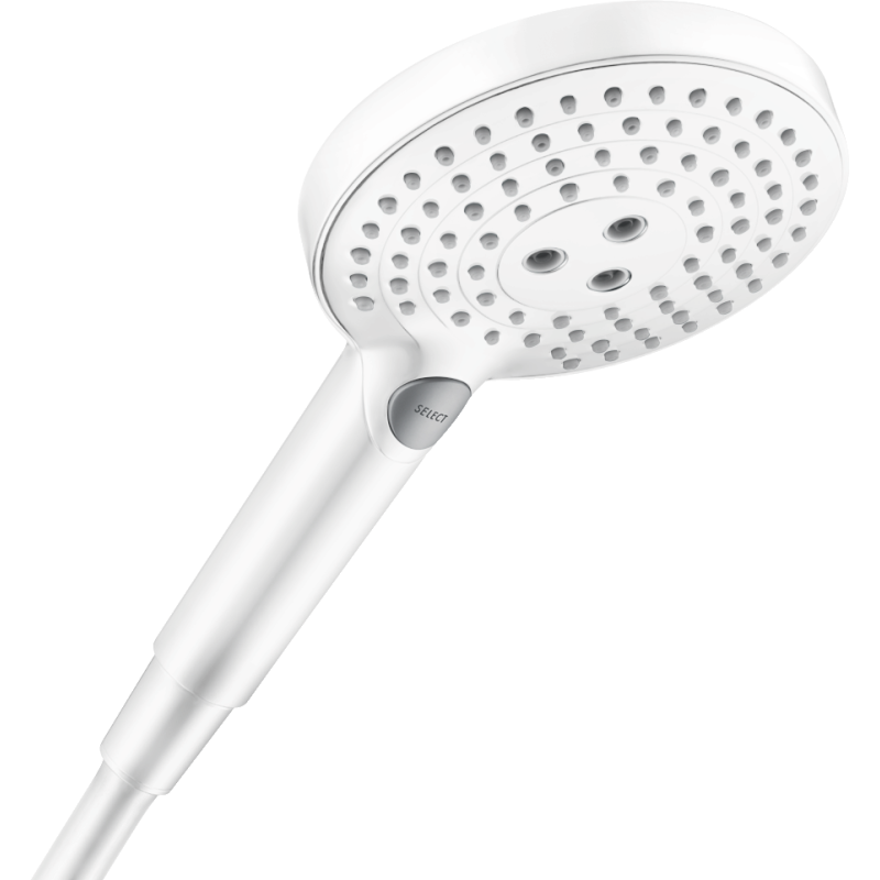 Główka prysznicowa 120 3 jet PowderRain Biały Matowy Raindance Select S HANSGROHE 26014700