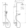 Komplet prysznicowy 230 1jet EcoSmart z termostatem Czarny Matowy Vernis Shape HANSGROHE 26097670