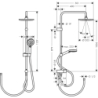 Komplet prysznicowy 200 1jet EcoSmart Reno Czarny Matowy Vernis Blend HANSGROHE 26099670