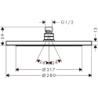 Głowica prysznicowa 280 1jet Brąz Szczotkowany Croma HANSGROHE 26220140