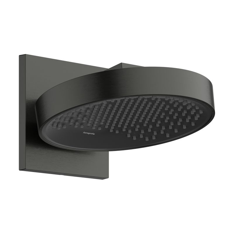 Głowica prysznicowa 250 1jet EcoSmart z przyłączem ściennym Czarny Chrom Szczotkowany Rainfinity HANSGROHE 26227340