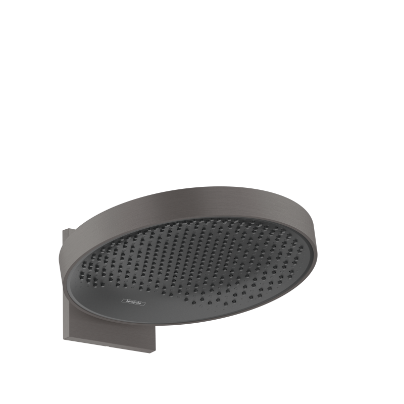 Głowica prysznicowa 360 1jet z przyłączem ściennym Czarny Chrom Szczotkowany Rainfinity HANSGROHE 26230340