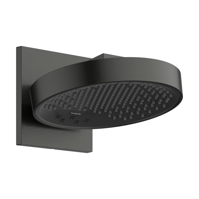 Głowica prysznicowa 250 3jet EcoSmart z przyłączem ściennym Czarny Chrom Szczotkowany Rainfinity HANSGROHE 26233340