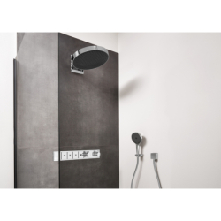 Głowica prysznicowa 360 3jet z przyłączem ściennym Chrom Rainfinity HANSGROHE 26234000