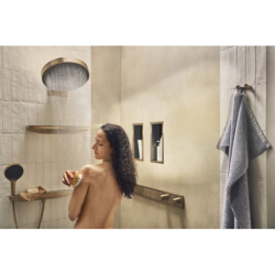 Głowica prysznicowa 360 3jet z przyłączem ściennym Brąz Szczotkowany Rainfinity HANSGROHE 26234140