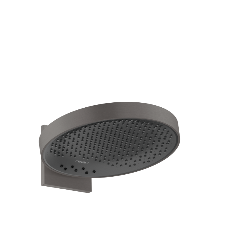 Głowica prysznicowa 360 3jet z przyłączem ściennym Czarny Chrom Szczotkowany Rainfinity HANSGROHE 26234340