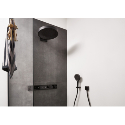 Głowica prysznicowa 360 3jet z przyłączem ściennym Czarny Matowy Rainfinity HANSGROHE 26234670