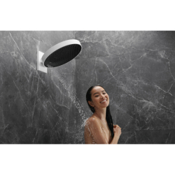 Głowica prysznicowa 360 3jet z przyłączem ściennym Biały Matowy Rainfinity HANSGROHE 26234700