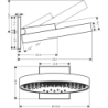 Głowica prysznicowa 360 3jet z przyłączem ściennym Złoty Optyczny Polerowany Rainfinity HANSGROHE 26234990