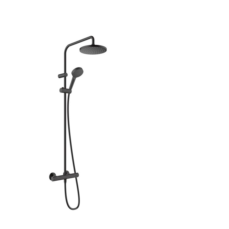 Komplet prysznicowy 200 1jet z termostatem Czarny Matowy Vernis Blend HANSGROHE 26276670