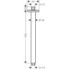 Przyłącze sufitowe 30 cm Czarny Matowy Vernis Shape HANSGROHE 26407670