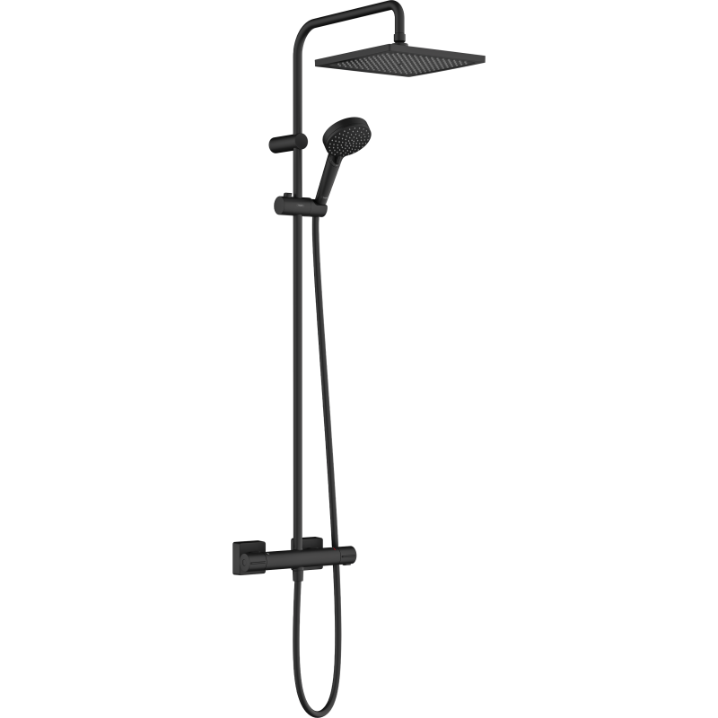 Komplet prysznicowy 240 1jet EcoSmart z termostatem Czarny Matowy Vernis Shape HANSGROHE 26429670