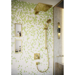 Przyłącze węża kwadratowe z zaworem zwrotnym Złoty Optyczny Polerowany FixFit HANSGROHE 26455990