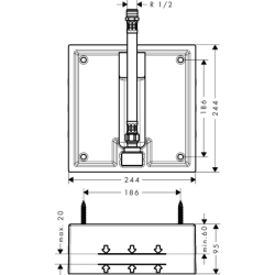 Zestaw podstawowy do głowicy prysznicowej 260/260 1jet, sufitowy Raindance HANSGROHE 26471180