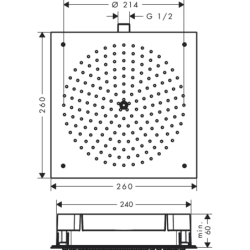 Głowica prysznicowa 260/260 1jet Chrom Raindance HANSGROHE 26472000