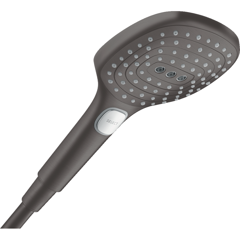 Główka prysznicowa 120 3jet Czarny Chrom Szczotkowany Raindance Select E HANSGROHE 26520340
