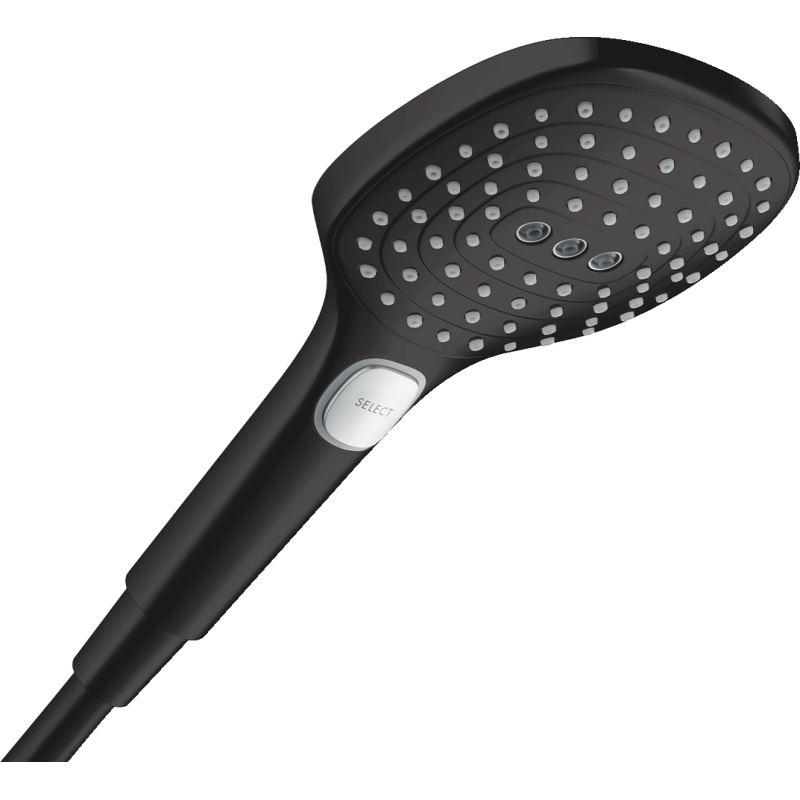 Główka prysznicowa 120 3jet Czarny Matowy Raindance Select E HANSGROHE 26520670