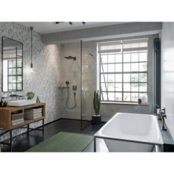 Główka prysznicowa 120 3jet Czarny Chrom Szczotkowany Raindance Select S HANSGROHE 26530340