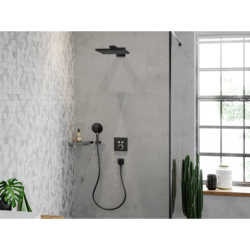 Główka prysznicowa 120 3jet EcoSmart Czarny Chrom Szczotkowany Raindance Select S HANSGROHE 26531340