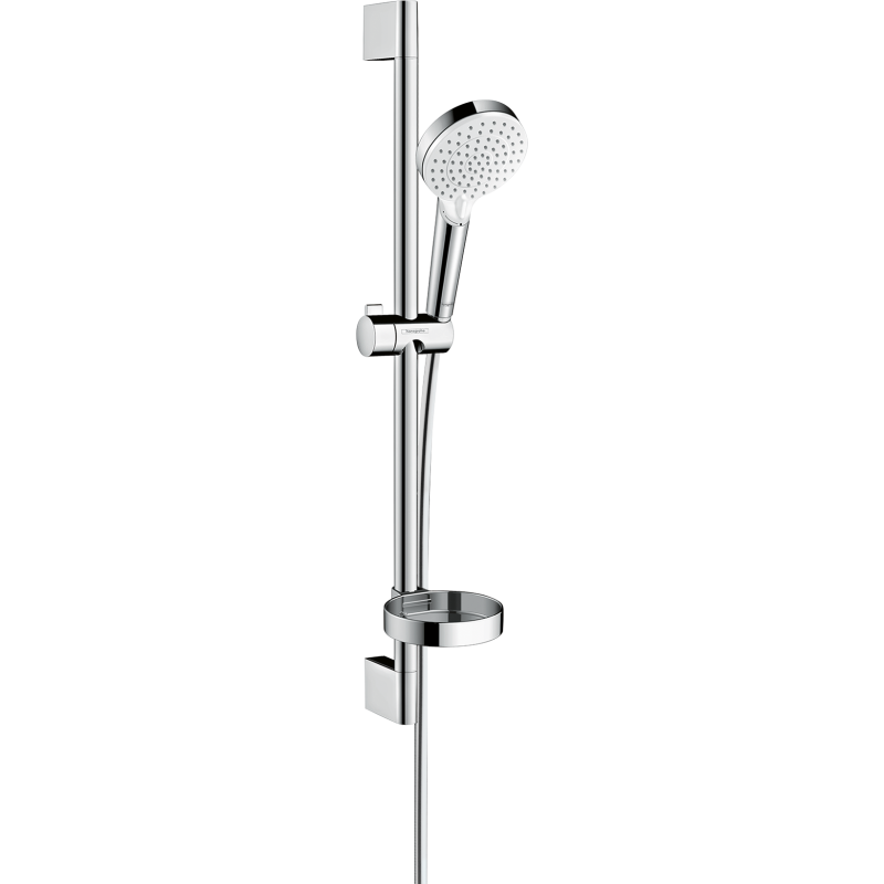 Zestaw prysznicowy 100 Vario z drążkiem 65 cm i mydelniczką Biały/Chrom Crometta HANSGROHE 26553400