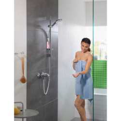 Zestaw prysznicowy 100 Vario z drążkiem 65 cm i mydelniczką Biały/Chrom Crometta HANSGROHE 26553400