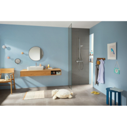 Zestaw prysznicowy 110 Vario EcoSmart z drążkiem 90 cm Biały/Chrom Croma Select S HANSGROHE 26573400