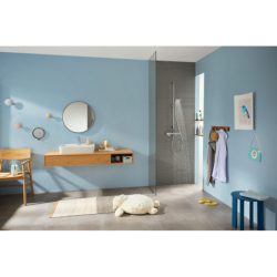 Zestaw prysznicowy 110 Vario EcoSmart z drążkiem 90 cm Biały/Chrom Croma Select S HANSGROHE 26573400