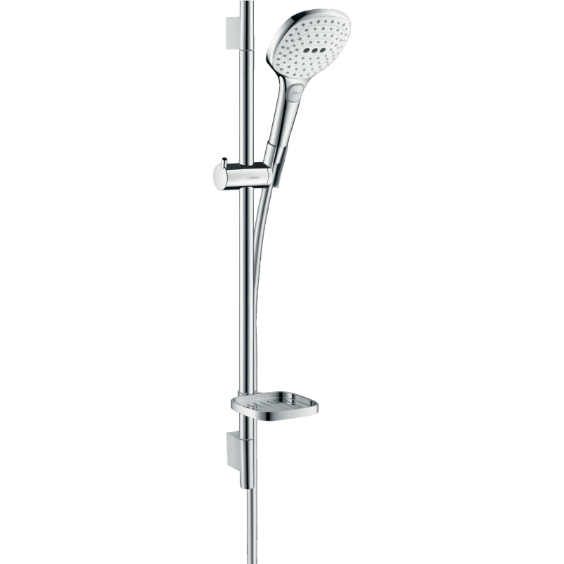 Zestaw prysznicowy 120 3jet z drążkiem 65 cm i mydelniczką Biały/Chrom Raindance Select E HANSGROHE 26620400
