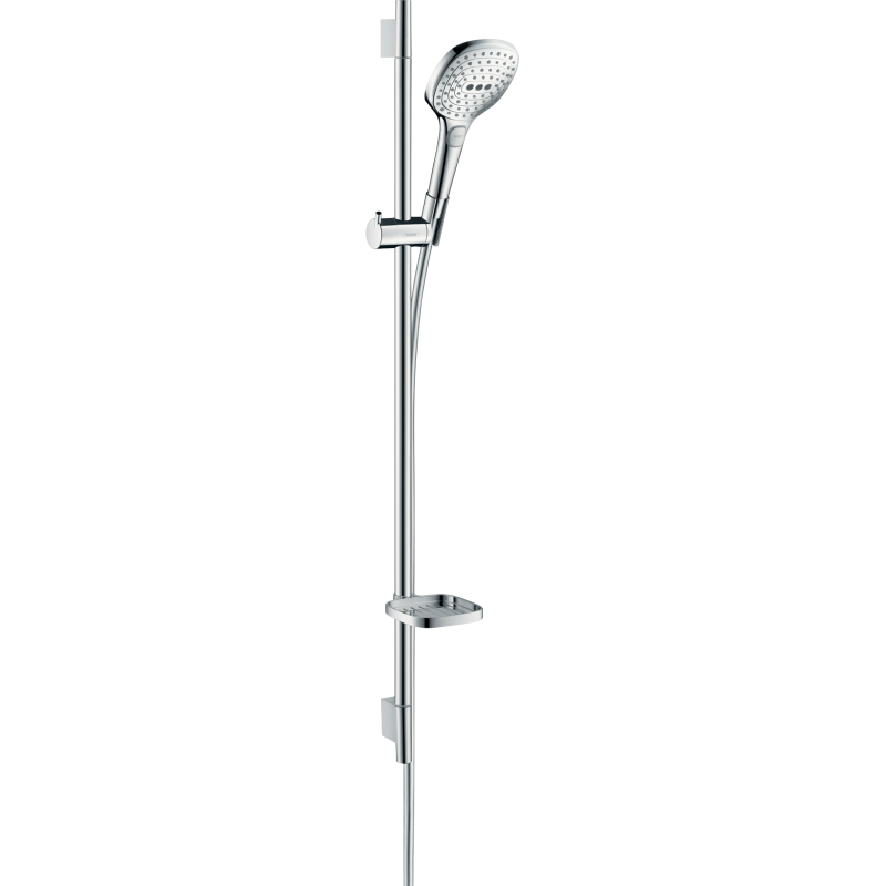 Zestaw prysznicowy 120 3jet z drążkiem 90 cm i mydelniczką Chrom Raindance Select E HANSGROHE 26621000