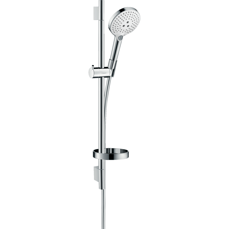 Zestaw prysznicowy 120 3jet z drążkiem 65 cm i mydelniczką Biały/Chrom Raindance Select S HANSGROHE 26630400