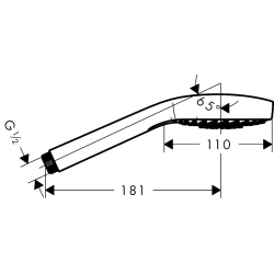 Główka prysznicowa 110 1jet EcoSmart Czarny Chrom Szczotkowany Croma E HANSGROHE 26815340
