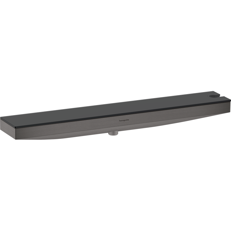 Przyłącze węża Porter 500 z półką i uchwytem z prawej strony Czarny Chrom Szczotkowany Rainfinity HANSGROHE 26858340