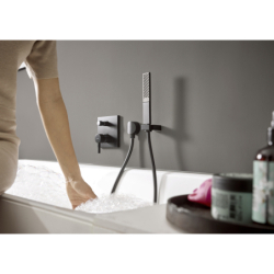 Główka prysznicowa 100 1jet, Slim Czarny Matowy Rainfinity HANSGROHE 26866670