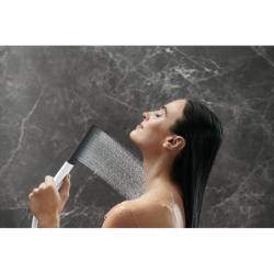 Główka prysznicowa 100 1jet, Slim Biały Matowy Rainfinity HANSGROHE 26866700