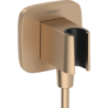 Przyłącze węża z uchwytem Brąz Szczotkowany FixFit Q HANSGROHE 26887140