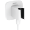 Przyłącze węża z uchwytem Biały Matowy FixFit Q HANSGROHE 26887700