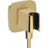 Przyłącze węża z uchwytem Złoty Optyczny Polerowany FixFit Q HANSGROHE 26887990