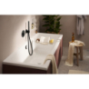 Przyłącze węża z uchwytem Czarny Chrom Szczotkowany FixFit S HANSGROHE 26888340