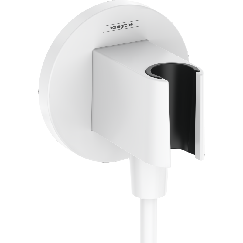 Przyłącze węża z uchwytem Biały Matowy FixFit S HANSGROHE 26888700