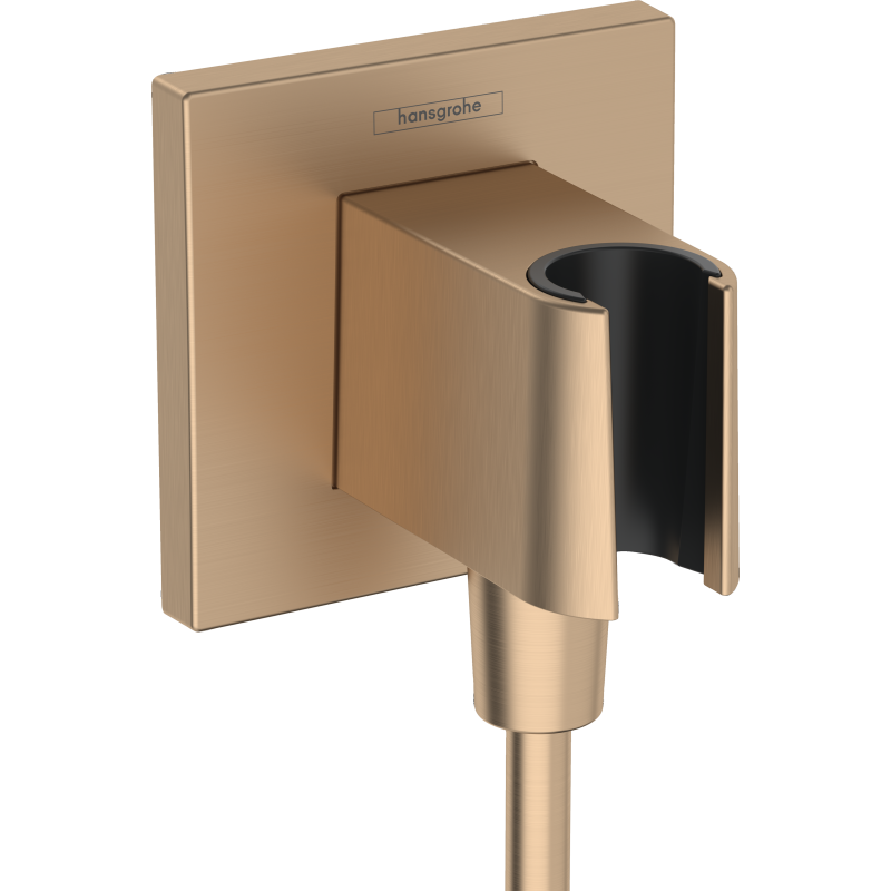 Przyłącze węża z uchwytem Brąz Szczotkowany FixFit E HANSGROHE 26889140