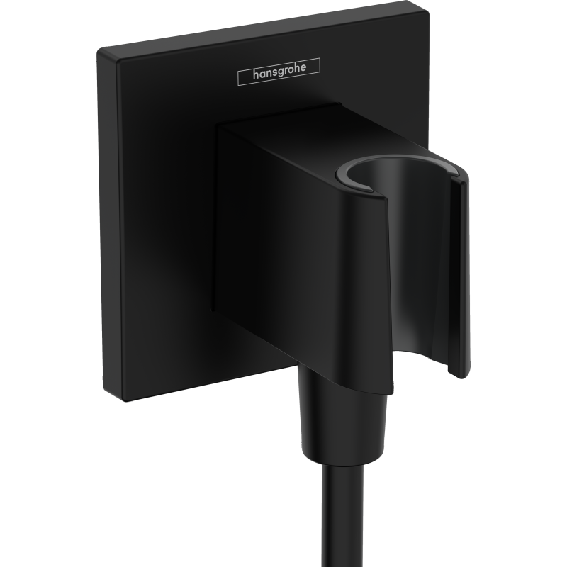 Przyłącze węża z uchwytem Czarny Matowy FixFit E HANSGROHE 26889670