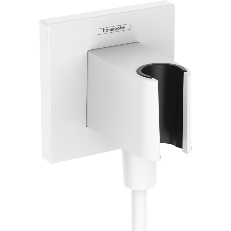 Przyłącze węża z uchwytem Biały Matowy FixFit E HANSGROHE 26889700