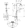 Komplet prysznicowy 280 1jet z termostatem Chrom Croma E HANSGROHE 26895000