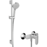 Sys. prysz. 100 Vario EcoSmart z drążek 65 cm Crometta i jednouchwytową bat prysznic, Chrom Vernis Blend HANSGROHE 26957000