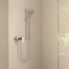 Sys. prysz. 100 Vario EcoSmart z drążek 65 cm Crometta i jednouchwytową bat prysznic, Chrom Vernis Blend HANSGROHE 26957000