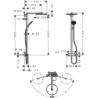 Komplet prysznicowy 300 1jet z termostatem Chrom Raindance S HANSGROHE 27114000