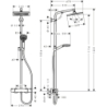 Komplet prysznicowy 240 1jet EcoSmart z termostatem Chrom Crometta E HANSGROHE 27281000